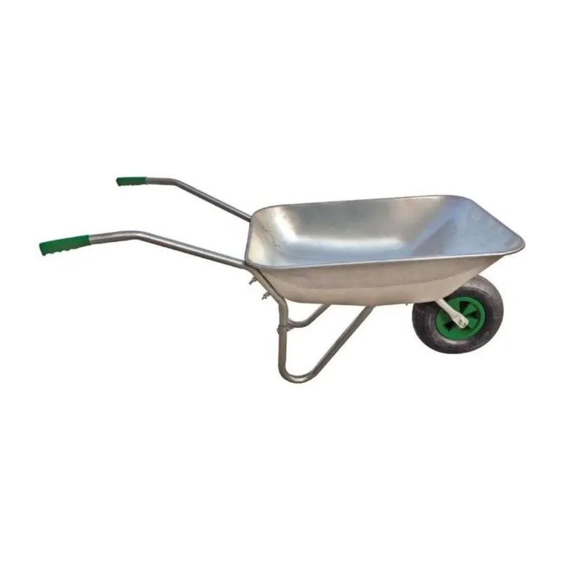 Brouette de jardin PROVENCE OUTILLAGE Acier galvanisé Roue gonflée 65L 80kg