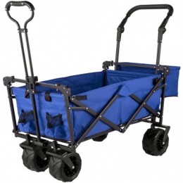 VEVOR Chariot de Jardin Pliable Chariot de Plage Chariot de Transport avec 4 Roulettes Chariot Pliable avec Toit