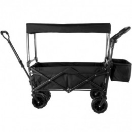 VEVOR Chariot de Plage Chariot de Transport Chariot Pliable avec Toit Chariot Portable Pliée Cadre Acier de Grandes