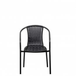 GERONA Chaise empilable noir