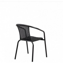 GERONA Chaise empilable noir