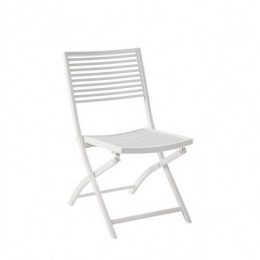 JESSE Chaise pliante blanc, beige