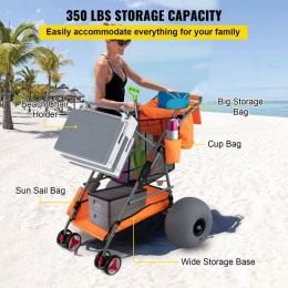 Chariot de plage pliable Universel