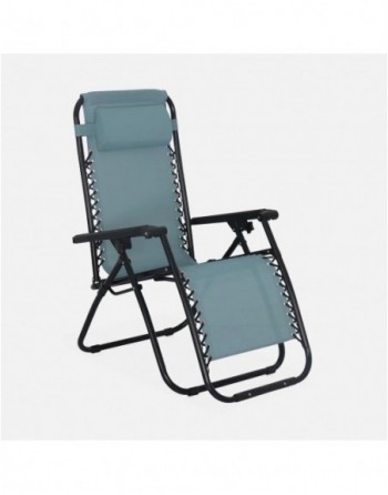 Fauteuil relax pliable multi positions textilène (lot de 2) Émeraude