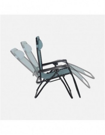 Fauteuil relax pliable multi positions textilène (lot de 2) Émeraude