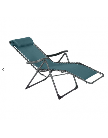 Fauteuil relax de jardin SILOS Bleu canard