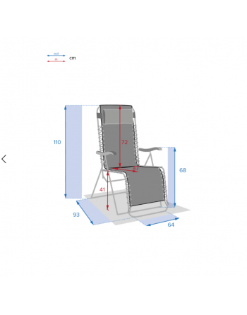 Fauteuil relax de jardin SILOS Bleu canard