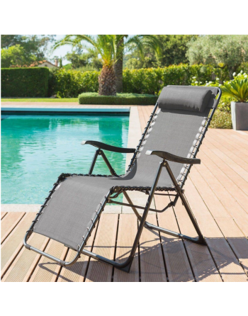 Fauteuil relax de jardin SILOS Anthracite