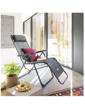 Fauteuil relax de jardin SILOS Anthracite