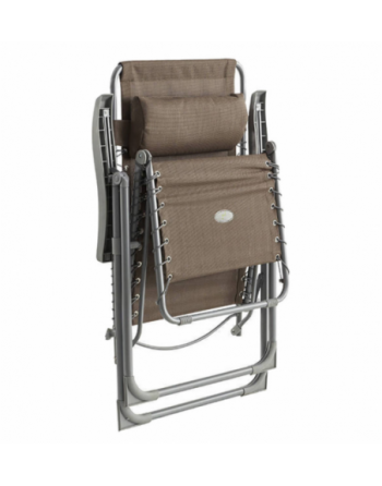 Fauteuil relax de jardin SILOS Taupe