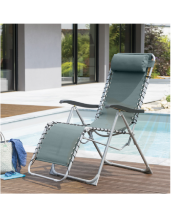 Fauteuil relax de jardin SILOS Vert jade