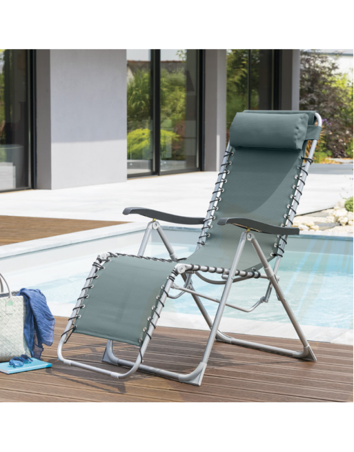 Fauteuil relax de jardin SILOS Vert jade