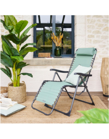 Fauteuil relax de jardin SILOS Vert olive