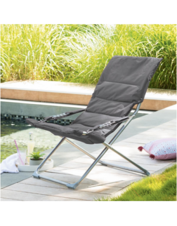 Fauteuil relax de jardin MILOS Ardoise