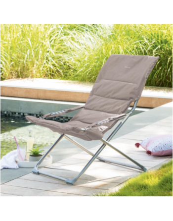 Fauteuil relax de jardin MILOS Taupe