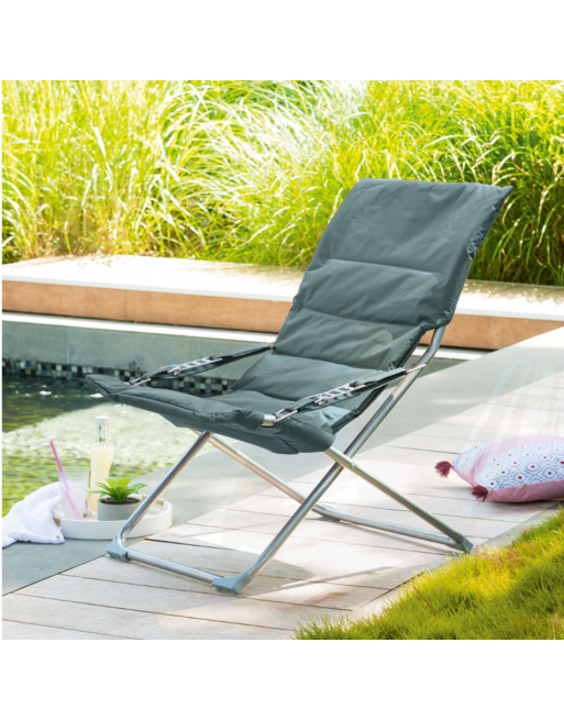 Fauteuil relax de jardin MILOS Vert jade