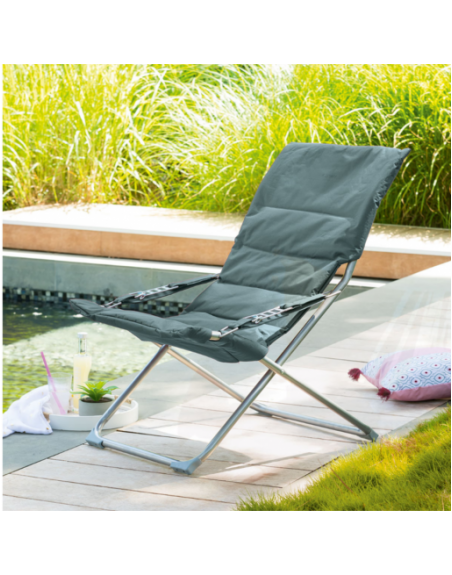 Fauteuil relax de jardin MILOS Vert jade