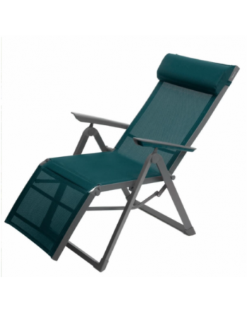 Fauteuil de jardin inclinable DECIMA Bleu canard Graphite