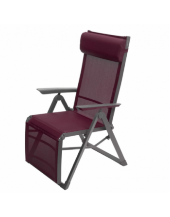 Fauteuil de jardin inclinable DECIMA Bordeaux Graphite