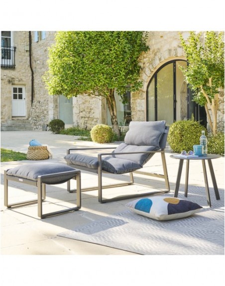 Fauteuil relax de jardin LAMBINIO Graphite