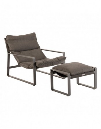 Fauteuil relax de jardin LAMBINIO Graphite