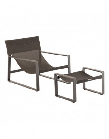 Fauteuil relax de jardin LAMBINIO Graphite