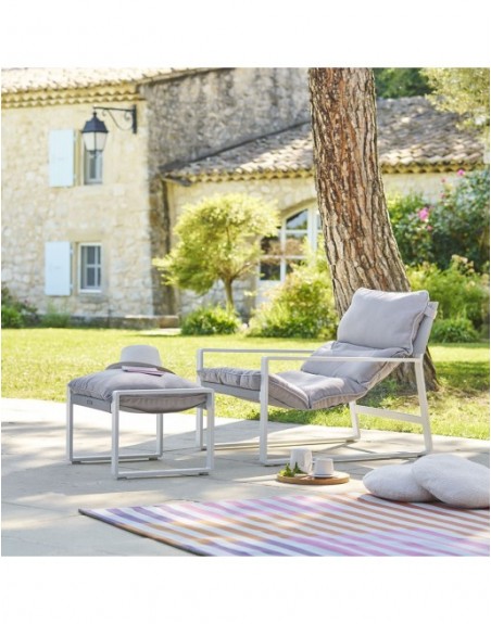 Fauteuil relax de jardin LAMBINIO Blanc