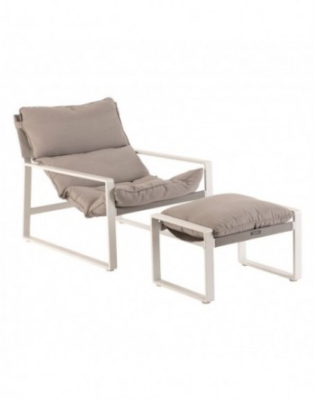 Fauteuil relax de jardin LAMBINIO Blanc