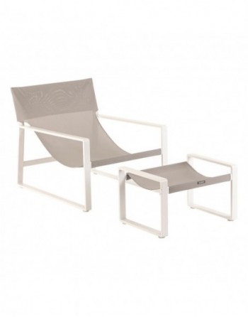 Fauteuil relax de jardin LAMBINIO Blanc