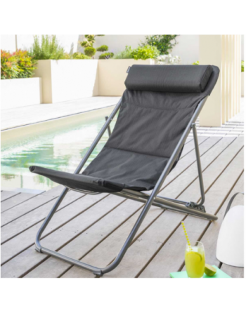 Chilienne de jardin pliante JUBBA Anthracite Graphite