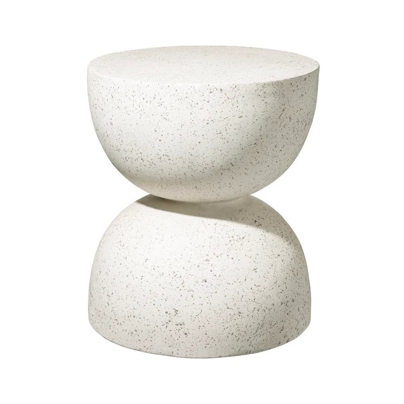 Ruiz MgO tabouret d'accent Terrazzo blanc