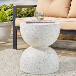 Ruiz MgO tabouret d'accent Terrazzo blanc