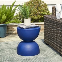 Ruiz MgO tabouret d'accent Terrazzo Bleu cobalt