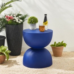 Ruiz MgO tabouret d'accent Terrazzo Bleu cobalt