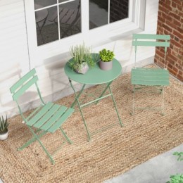 Shelah 2 personnes round Outdoor dining set Vert