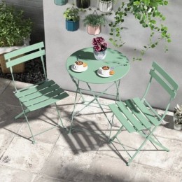 Shelah 2 personnes round Outdoor dining set Vert