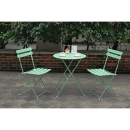 Shelah 2 personnes round Outdoor dining set Vert