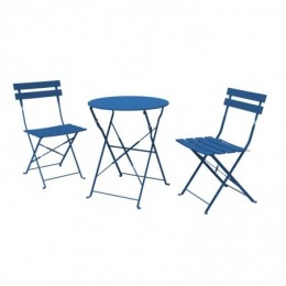 Shelah 2 personnes round Outdoor dining set bleu