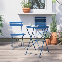 Shelah 2 personnes round Outdoor dining set bleu