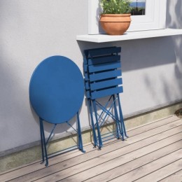 Shelah 2 personnes round Outdoor dining set bleu