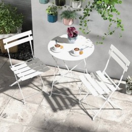 Shelah 2 personnes round Outdoor dining set rouge