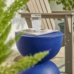 Ruiz MgO tabouret d'accent Terrazzo Bleu cobalt