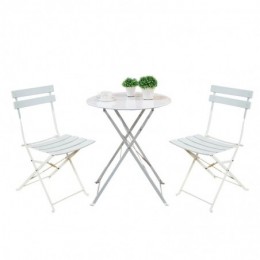 Shelah 2 personnes round Outdoor dining set rouge