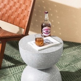 Ruiz MgO tabouret d'accent Terrazzo Terrazzo gris