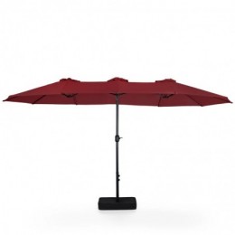 Nyasia 180 x 108 parapluie marché rectangulaire avec base Rouge foncé