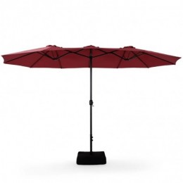 Nyasia 180 x 108 parapluie marché rectangulaire avec base Rouge foncé