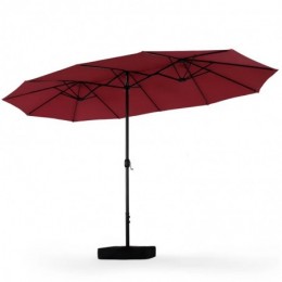 Nyasia 180 x 108 parapluie marché rectangulaire avec base Rouge foncé