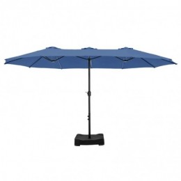 Nyasia 180 x 108 parapluie marché rectangulaire avec base Bleu brouillard