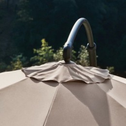 Ebonique Cantilever Umbrella with Base Included Champagne