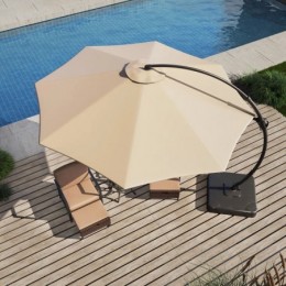 Ebonique Cantilever Umbrella with Base Included Champagne